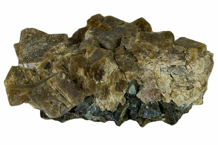 Siderite Crystals on Chalcopyrite - Peru #173411